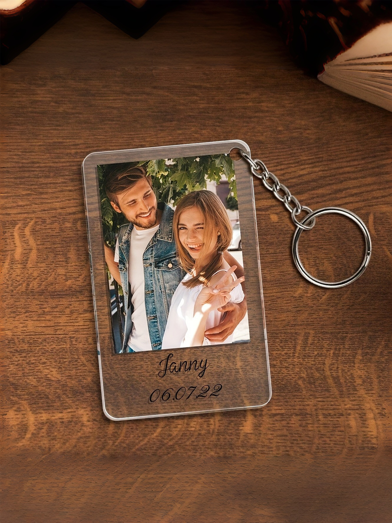 Custom 2D Flat Keychain Personalized Photo Custom Nameplate Keychain